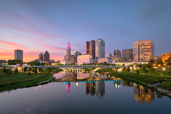 Columbus, Ohio, USA Skyline on the River