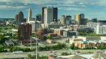 Downtown Columbus Across I-70 - Aerial