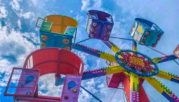 children's ferris wheel at the amusement park